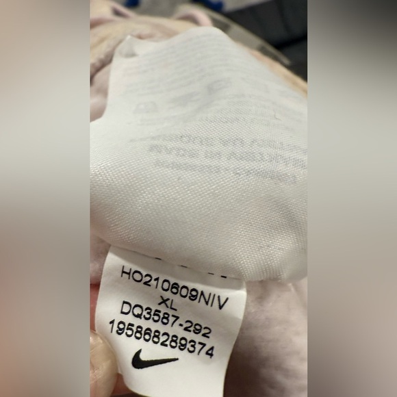 Nike Loose Fit Mid-rise Beige/Cream, Pink Camo Sweatpants Loungewear Athleisure - Picture 9 of 11